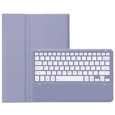 AH26 For Honor Pad GT Pro Ultra-Thin Leather Tablet Stand Cover + Bluetooth-compatible Keyboard - Purple