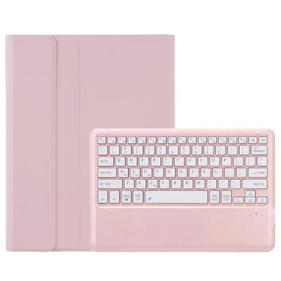A0N8 For Xiaomi Pad 6 Max 14 Leather+TPU Tablet Cover with Bluetooth-compatible Keyboard - Pink