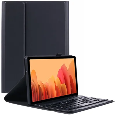 For Samsung Galaxy Tab A7 Lite 8.7-inch T220  /  T225 PU Leather Tablet Stand Case with Bluetooth-compatible Keyboard , English + Ukrainian Keyboard