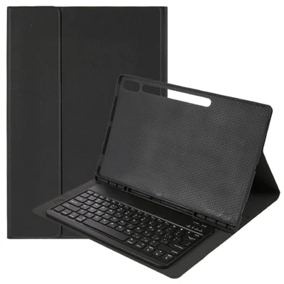 For Samsung Galaxy Tab S10 Ultra PU Leather Stand Case with Bluetooth-Compatible Keyboard, English + Ukrainian Keyboard