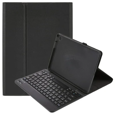 For Lenovo Tab 10.1 (2025) TB311 PU Leather Stand Case with Bluetooth-Compatible Keyboard, English + Ukrainian Keyboard