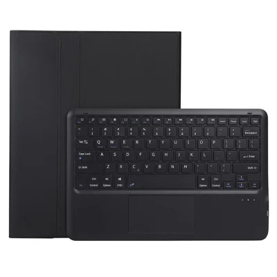 AV15-A For vivo Pad SE Detachable Touchpad Bluetooth-Compatible Keyboard Leather Tablet Case - Black