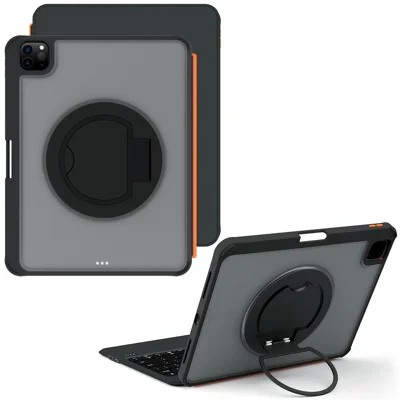 TU3607P For iPad Pro 11 (2024) M4 Floating Magnetic Keyboard Case with Rotating Stand - Black