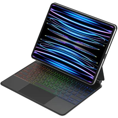 C129 Floating Magnetic Keyboard Case for iPad Air 13 (2024) / iPad Pro 12.9 (2022) / (2021) / (2020) with Backlit