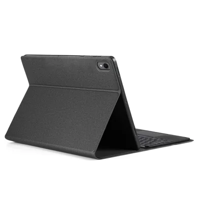 Voor Samsung Galaxy Tab S11 Bluetooth-compatibele Toetsenbord DUX DUCIS TK Serie Leren Cover Stand met Touchpad - Zwart