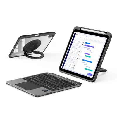 DUX DUCIS For iPad (2025) / iPad 10.9 (2022) Detachable Keyboard Case  VK Series Kickstand Tablet Cover with Touchpad - Black