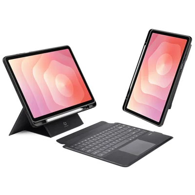 DUX DUCIS DK-serie til Samsung Galaxy Tab S11 Bluetooth-tastatur (engelsk) med læderet tablettecase