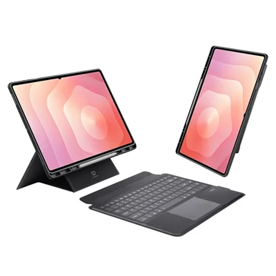 DUX DUCIS DK Series for Samsung Galaxy Tab S12 Ultra / S11 Ultra Bluetooth-Compatible Keyboard (English) with Leather Tablet Case