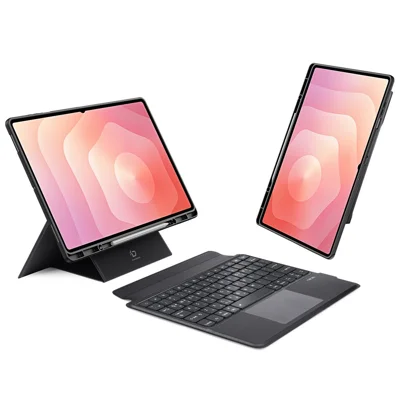 DUX DUCIS DK Series for Samsung Galaxy Tab S12 Ultra / S11 Ultra Bluetooth-Compatible Keyboard (Korean) with Leather Tablet Case