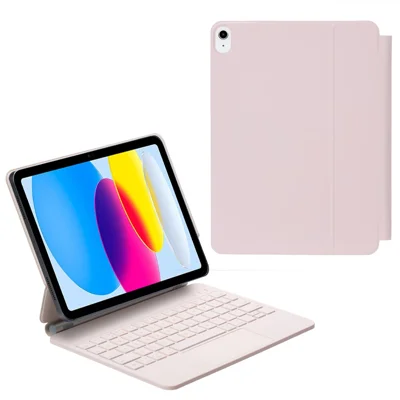 P109 for iPad Air 11 (2026) / (2025) / (2024) / Air (2022) / (2020) / Pro 11 (2022) / (2021) / (2020) / (2018)  Magnetic Magic Keyboard with Touchpad Bluetooth-Compatible Keyboard - Pink