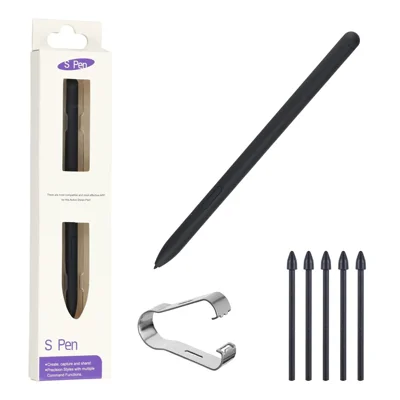 Für Samsung Galaxy Tab S10 Serie / Tab S9 Serie Stylus Druckempfindlicher Stift mit 5 Stiftspitzen (ohne Logo) – Dunkelgrau