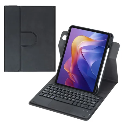L0N15B-A Keyboard Case with Touchpad for Xiaomi Redmi Pad 2 11 Wireless Detachable Folio Keyboard Cover - Black