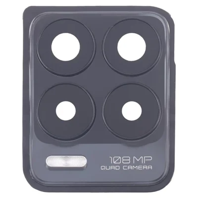 For Realme 8 Pro OEM Back Camera Lens Holder Cover with Glass Part (Without Logo) - Black