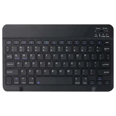 Ultradünne Bluetooth-kompatible Tastatur, leises Tippen, kabellose Tastatur für Homeoffice - Schwarz