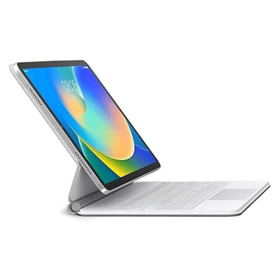 For iPad (2025) / iPad 10.9 (2022) Magnetic Floating Bluetooth-compatible Keyboard Case with Touchpad - White