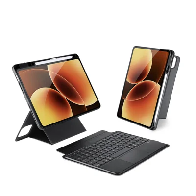 DUX DUCIS For Xiaomi Pad 8 Pro / Pad 8 / Pad 7 Pro / Pad 7  DK Series Bluetooth-Compatible Keyboard (German) with Leather Tablet Case - Black