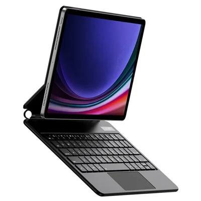 Magnetisk flydende Bluetooth-kompatibel tastatur til Samsung Galaxy Tab S11/S10 FE/S9/S8/S7 - Sort