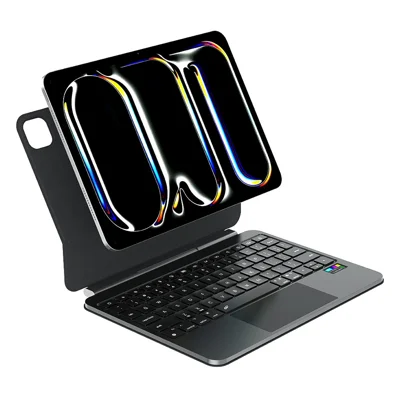 M7 Keyboard Case with Status Color Screen for iPad Air 11 (2026) / (2025) / (2024) / iPad Air (2022) / (2020) / iPad Pro 11 (2022) / (2021) / (2020) / (2018) - Black
