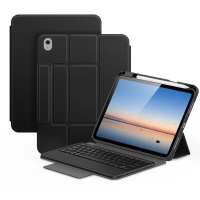  Dux Ducis for iPad (2025) / iPad 10.9 (2022) DUX DUCIS YK Series Wireless Keyboard Case Detachable Trackpad Bluetooth-compatible Keyboard Cover - Black