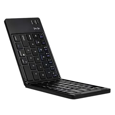 COTECI 64017 Drahtlose faltbare Bluetooth-kompatible Tastatur, tragbare Tastatur für Android, iOS, Windows - Schwarz