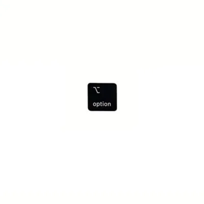 10 Pz Tasti Sostitutivi Simbolo Opzione Destra (Layout Danese) per Macbook Air 13 pollici (2020) A2179 / Macbook Pro 13 pollici (2020) A2289 Tastiera Laptop