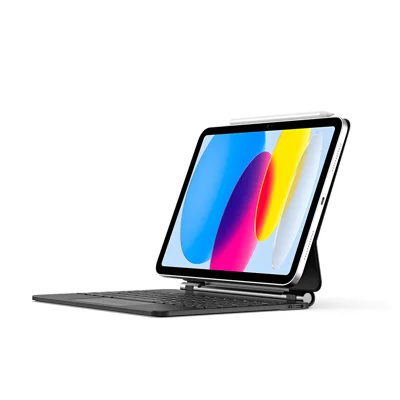  DUX DUCIS for iPad (2025) / iPad 10.9 (2022) Bluetooth-compatible Keyboard Leather Case with Magnetic Floating Stand - Black