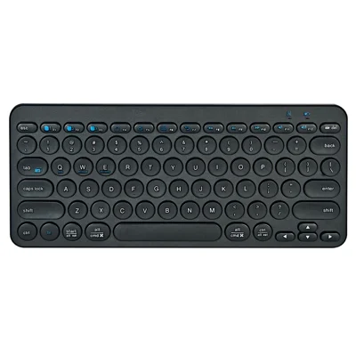K380 Bluetooth-compatible 5.0 Wireless 78 Keys Keyboard Low Noise Computer Laptop Round Keycaps Keyboard - Black