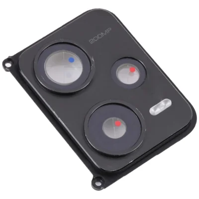 For Xiaomi Redmi Note 12 Pro+ 5G OEM Back Camera Lens Holder Cover with Glass Repair Part (without Logo) - Black