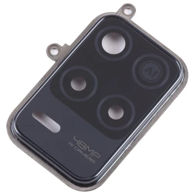 Pour Realme 8 5G Pièce de rechange du couvercle du support de l'objectif de la caméra arrière avec verre (sans logo)