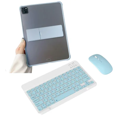 A11 voor iPad Pro 11-inch (2018) / (2020) / (2021) / (2022) Standaardtablet Houdfolie met Bluetooth-compatibel Toetsenbord, Muis - Hemelsblauw