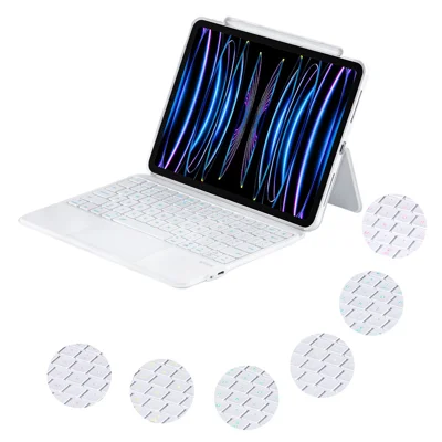 5206D-3A For iPad (2025) / 10.9 (2022) Super Thin Bluetooth-Compatible Keyboard Tablet Protective Case - White