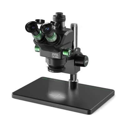 2UUL MC7060-A1 7-60X Magnification Trinocular Precision Microscope for PCB Inspection Micro Soldering Repair Work