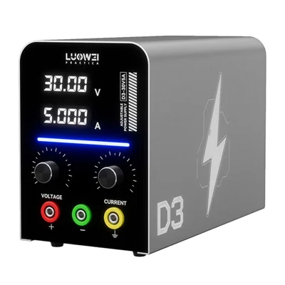 مزود طاقة تيار مستمر قابل للتعديل LUOWEI LW-D3-30V5A لكشف واصلاح الدوائر القصيرة للمحرك والهاتف المحمول والكمبيوتر المحمول - قابس الاتحاد الأوروبي