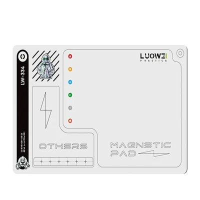 LUOWEI LW-334 Tappetino magnetico per cacciavite Organizzatore di viti a doppia faccia Pad di ordinamento degli strumenti Impermeabile