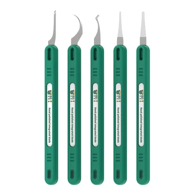 BEST BST-145 5 Pezzi Set Multi-Funzionale di Lame Levigate a Mano, Kit di Coltelli per Smontaggio Integrato Resistente al Calore, Utensile per Riparazioni