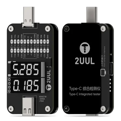 2UUL PW32 Type-C Testeur de Diagnostic Complet avec Affichage en Temps Réel Outil de Diagnostic pour Test de Tension et de Courant