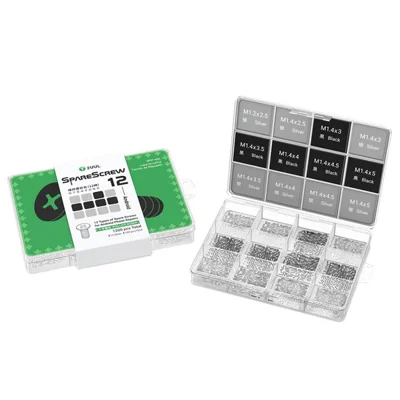 2UUL SC12 1200Pcs Spare Screw 12 Types Phillips Screws for Android Phone Repairs