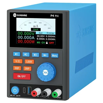 Fonte de Alimentação CC Controlada Digitalmente SUNSHINE P4 Pro, Saída de Alta Frequência 30V 6A, Memória de Quatro Níveis - Tomada UE