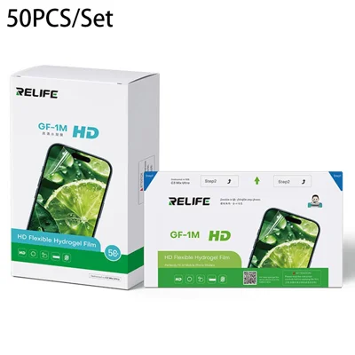 RELIFE GF-1M 50 Stück HD Flexible Hydrogel-Folie Vollflächige, Fingerabdruckfeste Displayschutzfolie (Kompatibel mit SUNSHINE C3 Mix Ultra)