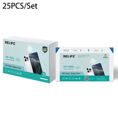RELIFE GF-7MU 25 Stück UV-Bildschirmschutz Anti-Kratz Vollständige Abdeckung HD-Glasfaserfolie (kompatibel mit SUNSHINE C3 Mix Ultra)