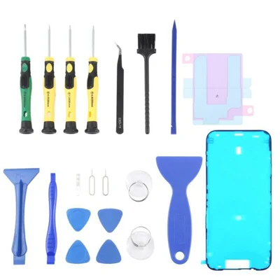 JF-8182 For iPhone 17 Pro Max 21 in 1 Precision Screwdriver Set Replacement Parts Battery Adhesive Tape Sticker + Middle Plate Frame Repair Tool Kit