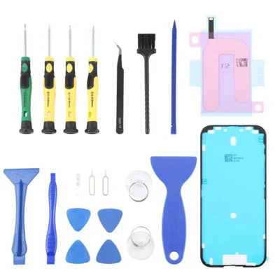 JF-8182 For iPhone 17 21 in 1 Precision Screwdriver Set Replacement Parts Battery Adhesive Tape Sticker + Middle Plate Frame Repair Tool Kit
