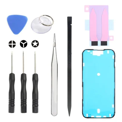 JF-8162 Para iPhone 15 Kit de Ferramentas de Reparação de Bateria 9 em 1 com Fita Adesiva, Ferramentas de Alavanca e Conjunto de Chaves de Fenda