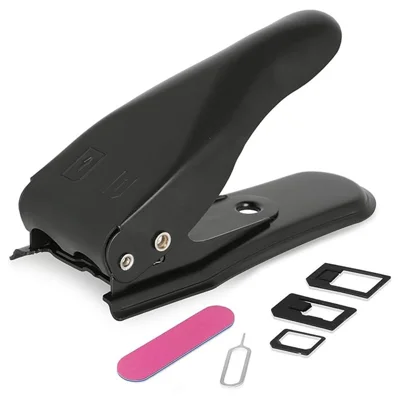 SIM Card Cutter Dual 2 in 1 Manual Tool Standard to Micro Nano with Adapters PIN Sandpaper for Phone