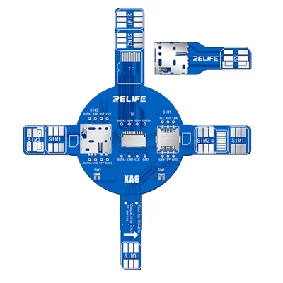 RELIFE XA6 Carte de test de signal double carte SIM sans démontage Détecteur de signal carte TF NM Outil de test pour iPhone Android