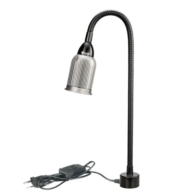 SUNSHINE SS-804 Magnetisk LED-arbejdslampe 10 W, aluminium til varmeafledning, fleksibel slange, COB-skiveben for reparation – EU-stik