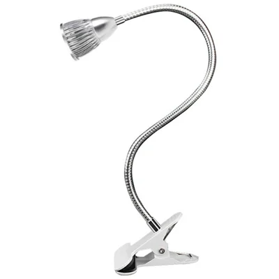 SUNSHINE SS-802 Klemmearbejdslampe med 35 LED, metallegeme, fleksibel slange, klemme- og bordlampe til reparation - EU-stik