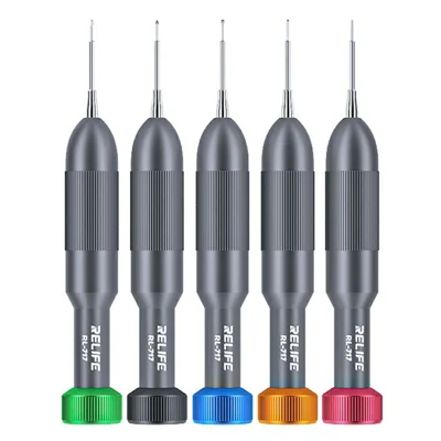 RELIFE RL-717A Ensemble de tournevis à conception tête-fusée 5-en-1, outil de réparation avec embouts de précision en acier S2 pour iPhone, Android, appareils électroniques