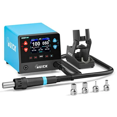 QUICK M7 1000W Smart Hot Air Gun Desoldering Station LCD Display 9-Channel Rework Station for Electronics Repair - EU Plug