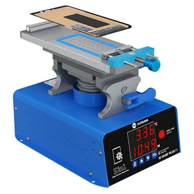 SUNSHINE S-918F Plus V2.0 5-i-1 LCD-skærmseparator, bøjet og flad skærm, opvarmning, limfjernelse, reparationstool - EU-stik
